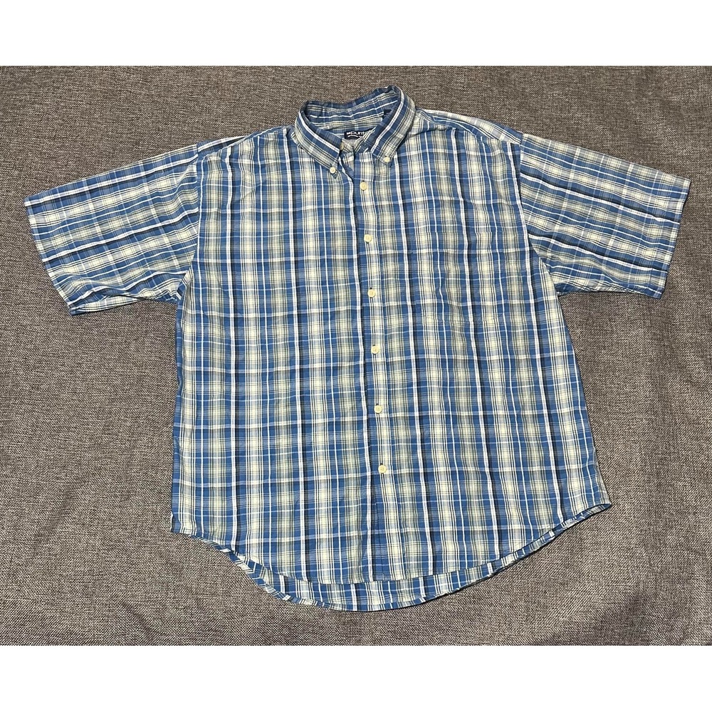 Puritan Men's L (42/44) Plaid Short Sleeve Shirt